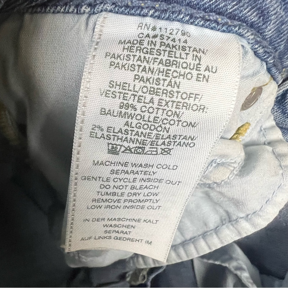 True Religion Starr Jeans Women Mid Rise Cropped Straight Bite Out Hem 30 - Picture 11 of 13